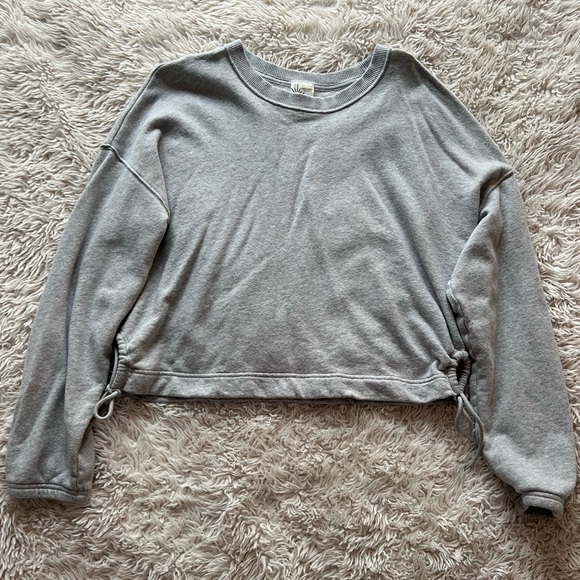 aerie Tops - Offline Weekend Side Tie Shirt Grey